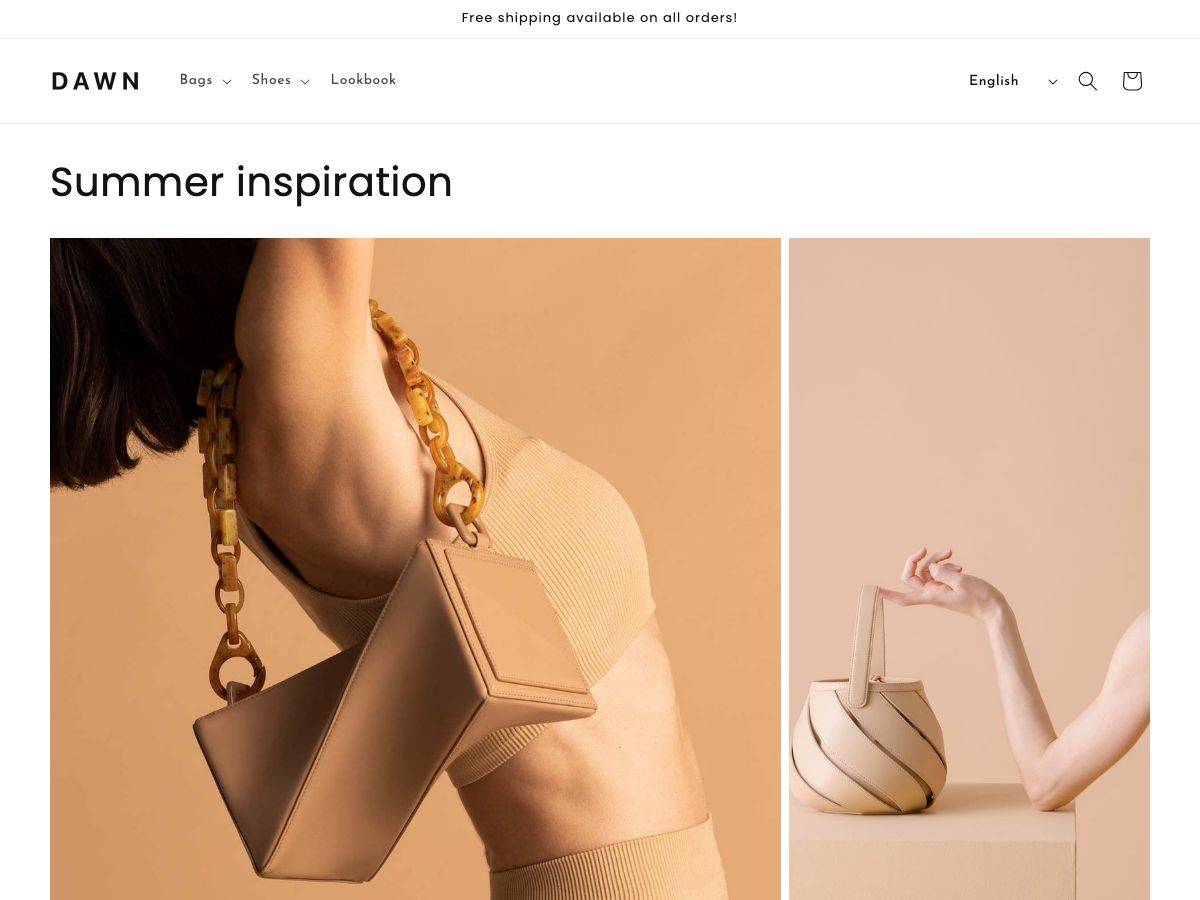 Trang lookbook mùa hè với ảnh lớn
