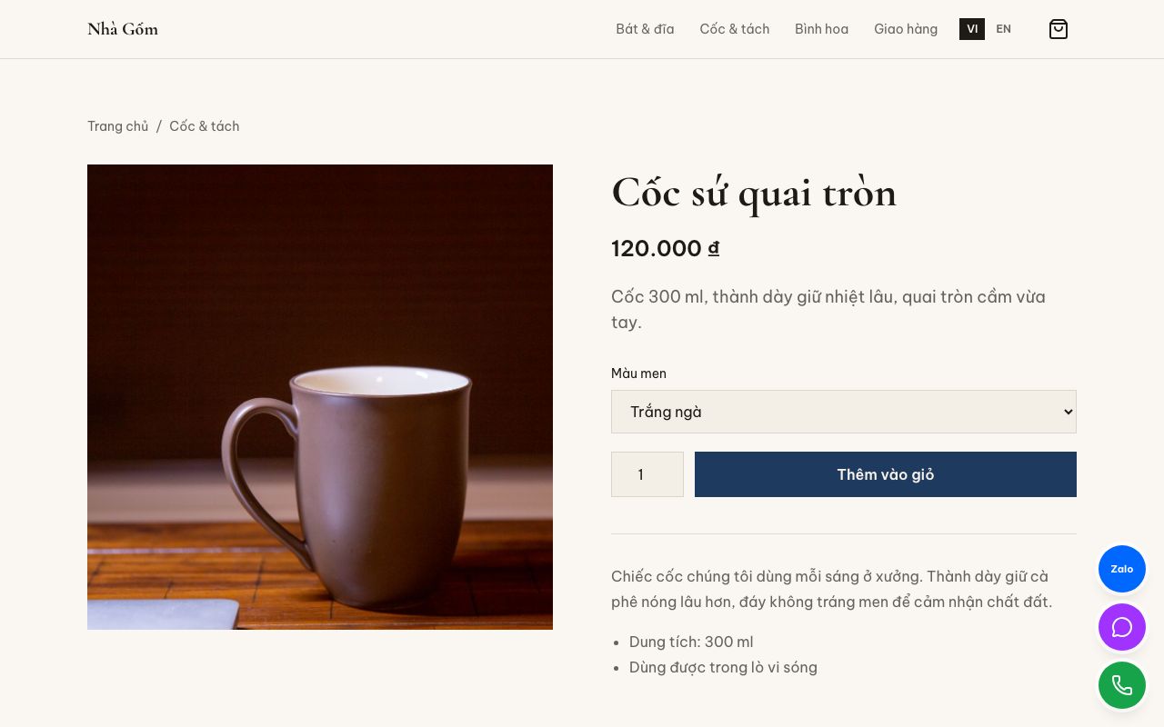 Sản phẩm của mẫu Cửa hàng online