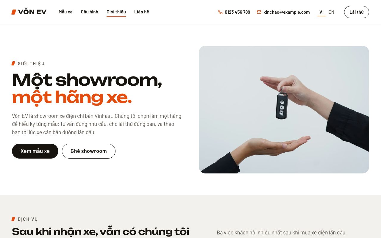 Giới thiệu của mẫu Showroom xe điện nền sáng